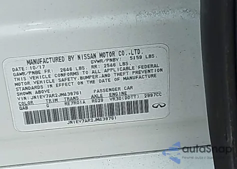 2018 Infiniti Q50 3.0T Sport from USA, damaged, VIN JN1EV7AR2JM439761